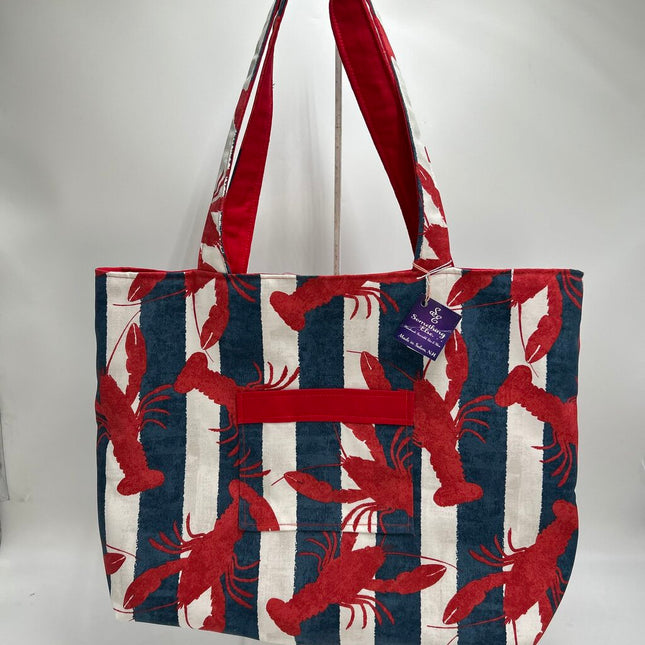 Lobster with red tote bag