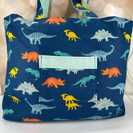 Dinosaur Tote w/ orange