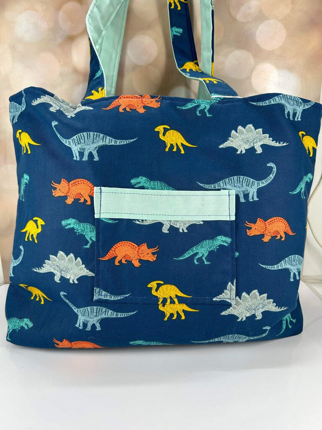 Dinosaur Tote w/ orange