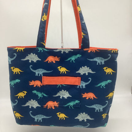 Dinosaur Tote w/ orange