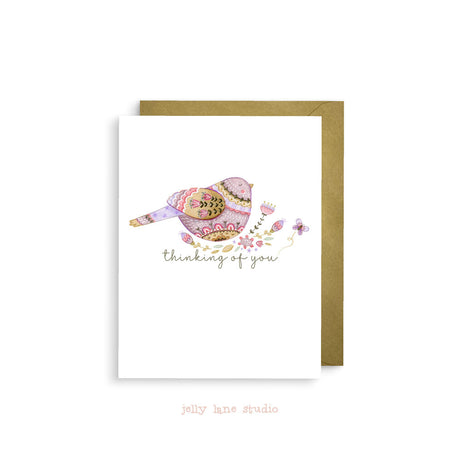PURPLE BIRD NOTECARD