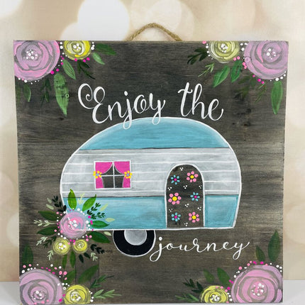 AQUA CAMPER door hanger