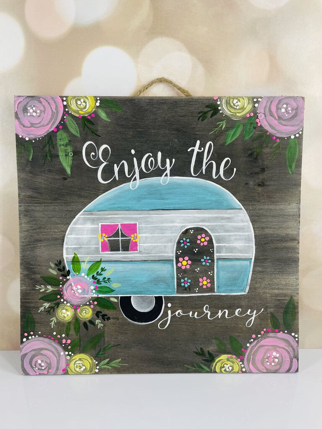 AQUA CAMPER door hanger