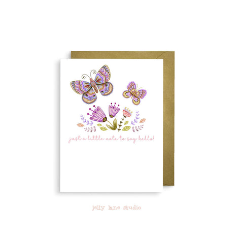 PURPLE BUTTERFLY A2 CARD