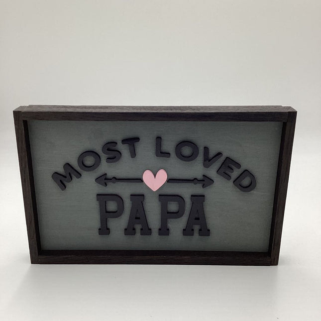 MOST LOVED PAPA SIGN