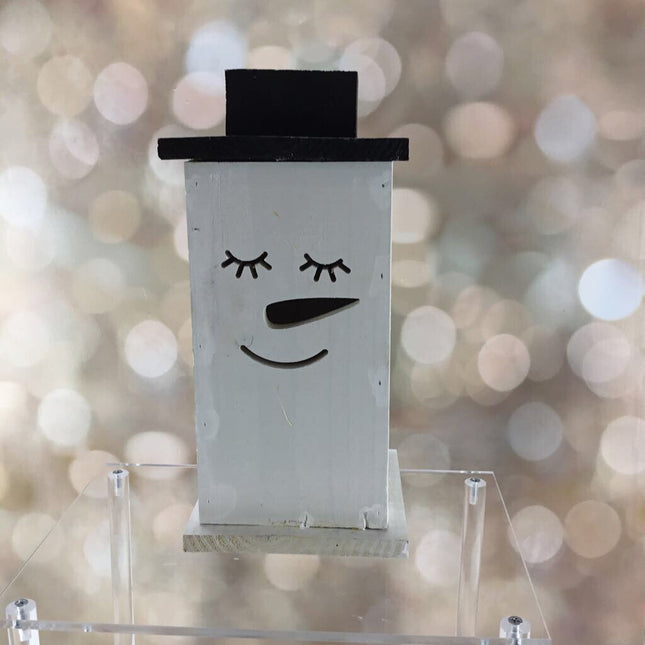 SNOWMAN LANTERN CLOSED EYES