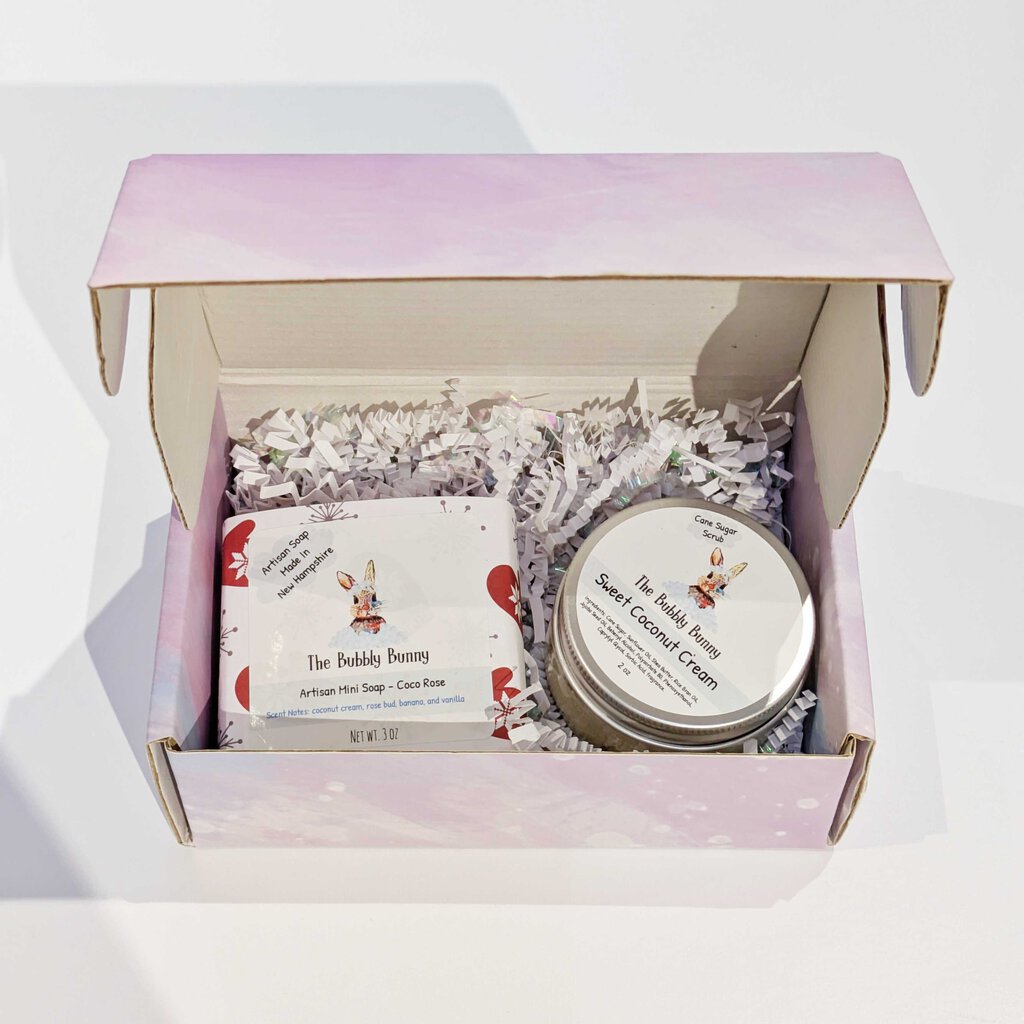 Mini Soap & Mini Sugar Scrub Gift Set - Coconut Rose