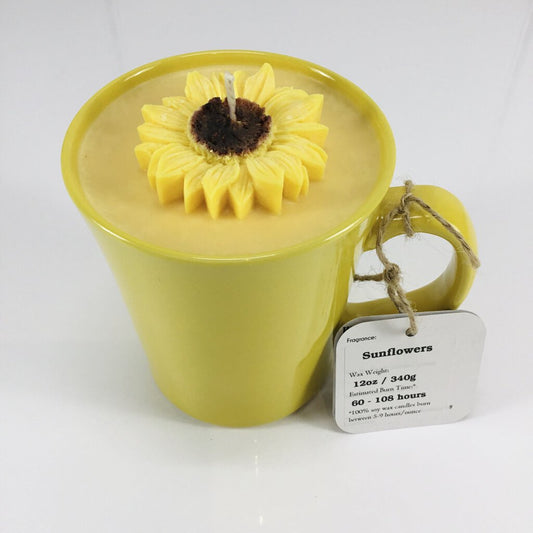 Sunflower - Mug Candle - 100% Soy Wax