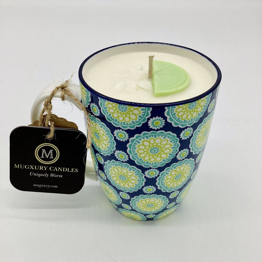 Coconut Lime (Mosaic mug - mug design may vary) - Mug Candle - 100% Soy Wax