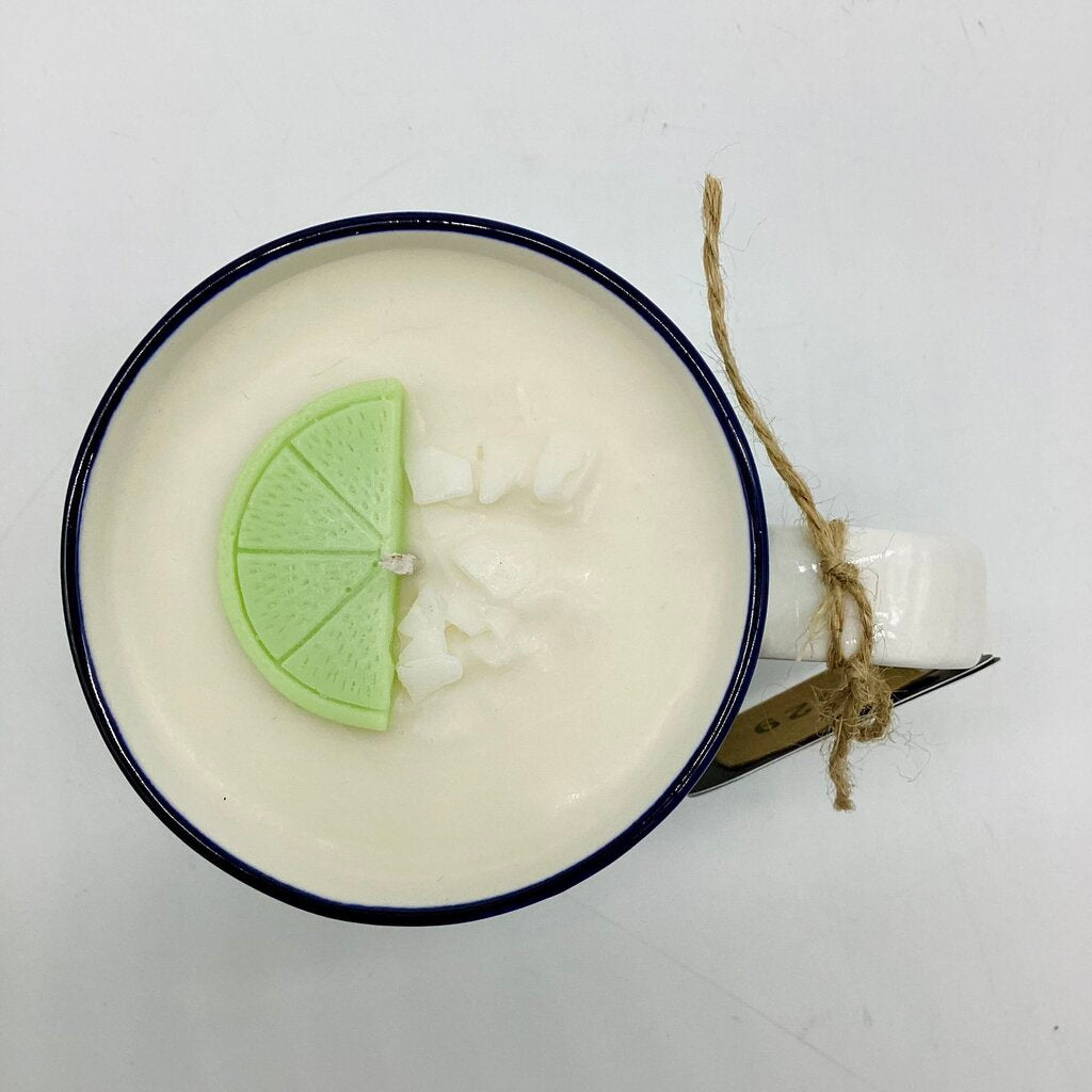 Coconut Lime (Mosaic mug - mug design may vary) - Mug Candle - 100% Soy Wax