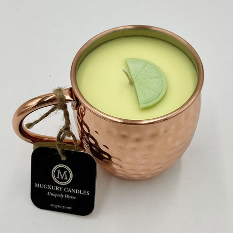 Ginger Lime Mule (Copper Plated Mule Mug) - Mug Candle - 100% Soy Wax