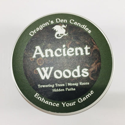 ANCIENT WOODS - Tin - Dragon's Den Candles