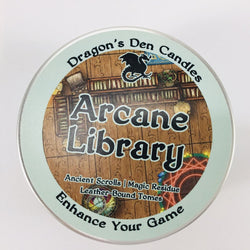 ARCANE LIBRARY - Tin - Dragon's Den Candles - view 2