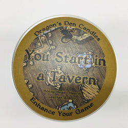 YOU START IN A TAVERN - Tin - Dragon's Den Candles - view 2