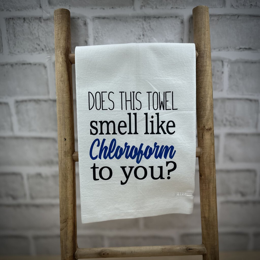 CHLOROFORM FLOUR SACK DISHTOWEL