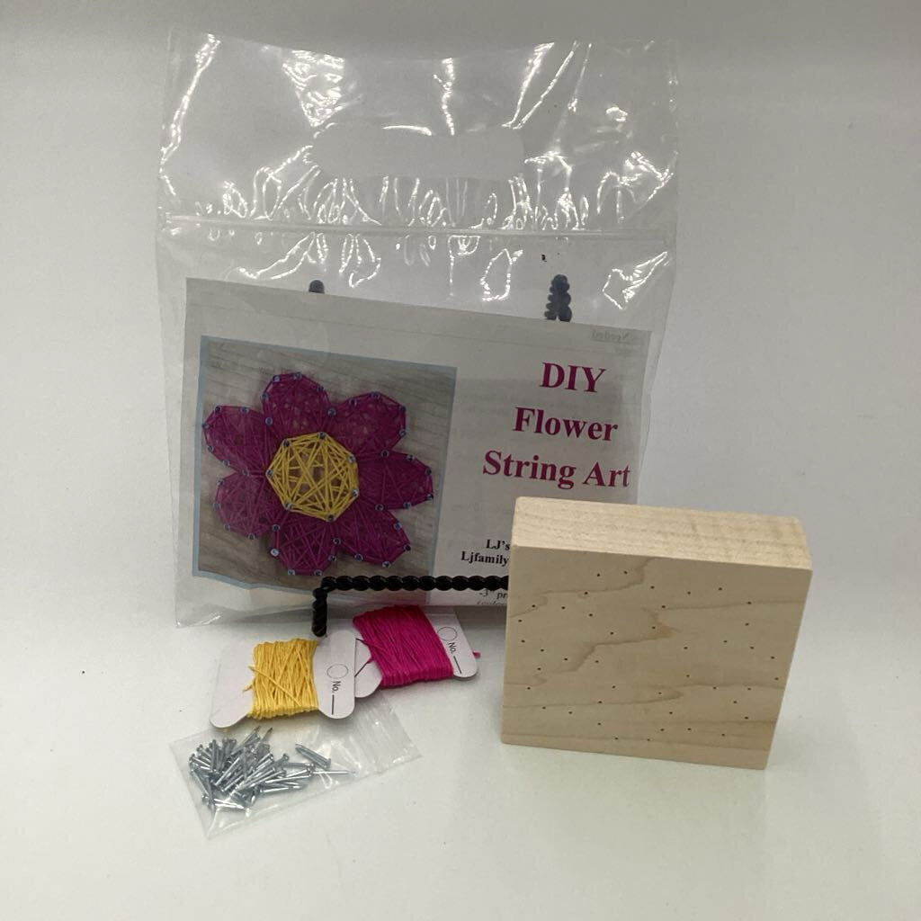 String Art DIY PINK FLOWER