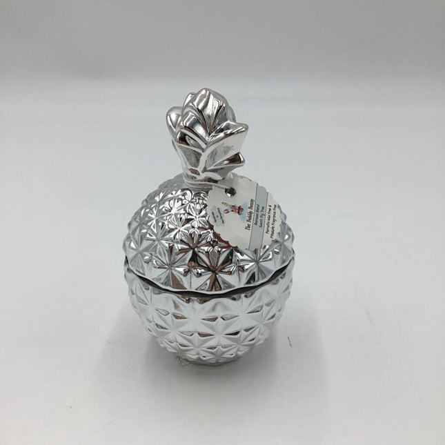 SILVER PINEAPPLE CANDLE THE BUBBLY BUNNY