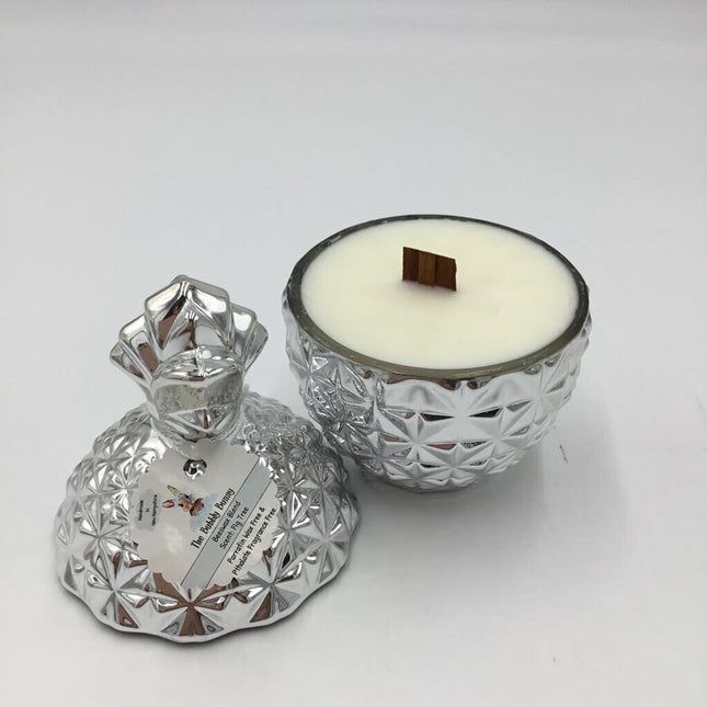 SILVER PINEAPPLE CANDLE THE BUBBLY BUNNY