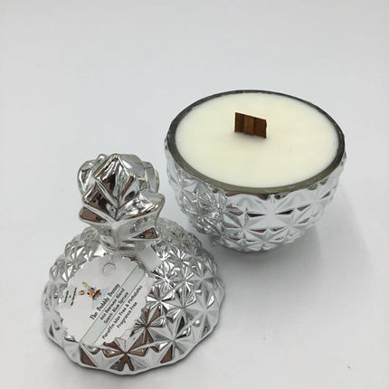 SILVER PINEAPPLE CANDLE THE BUBBLY BUNNY