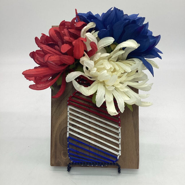 String Art RWB MASON JAR