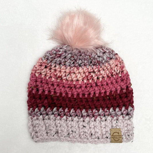 Pom Pom Hat - Rose Garden