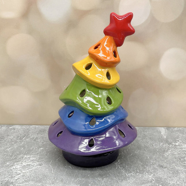 Whimsical Tree Lantern Rainbow