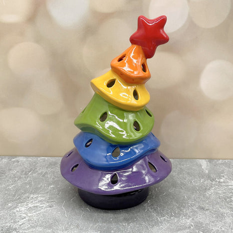 Whimsical Tree Lantern Rainbow