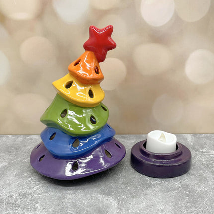 Whimsical Tree Lantern Rainbow