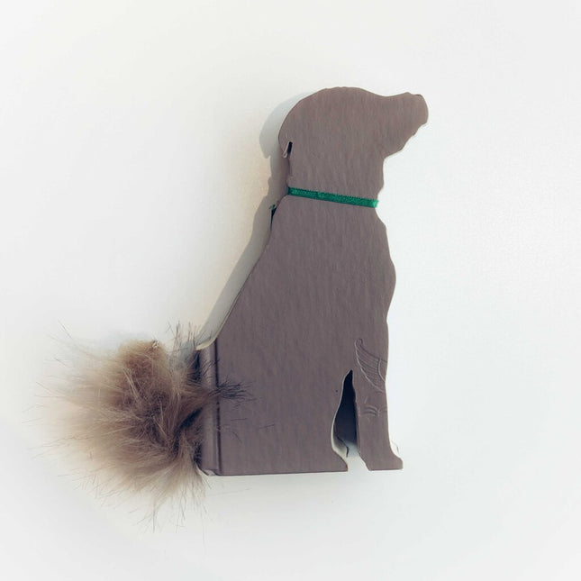 Book Decor Dog Mutt tan