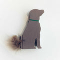 Book Decor Dog Mutt tan
