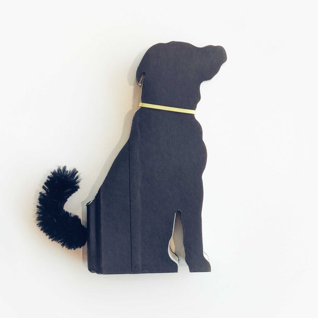Book Decor Dog Mutt blk