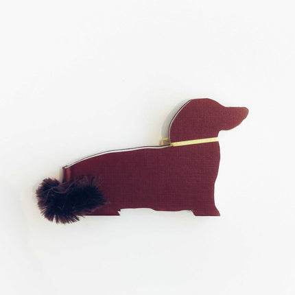 Book Decor Dog Dachshund Brown