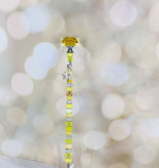 GARDEN FAIRY WAND YELLOW YELLOW DIAMOND TOPPER