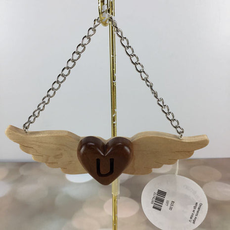 ORNAMENTS ANGEL WINGS W INITIAL U