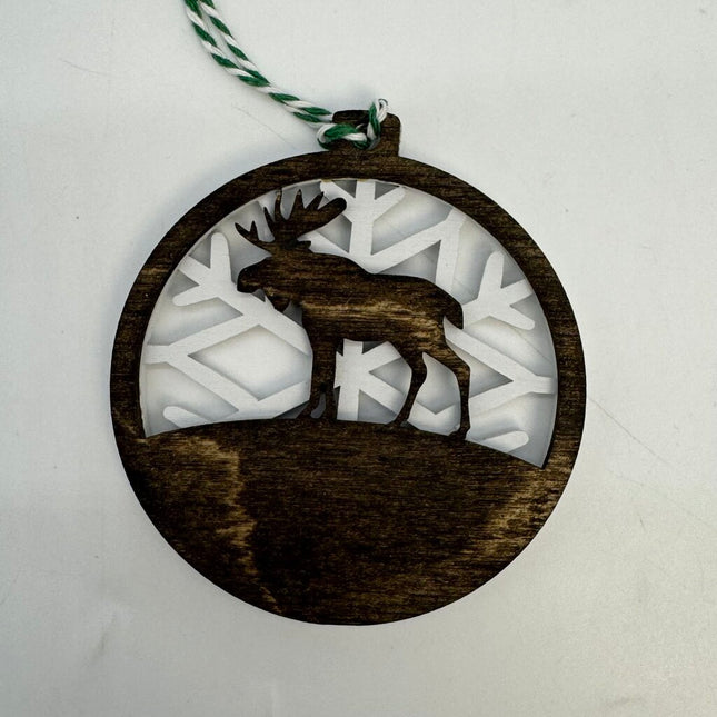 MOOSE SNOWFLAKE ORNAMENT