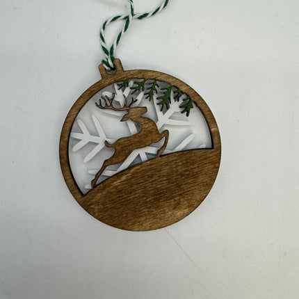 DEER SNOWFLAKE ORNAMENT