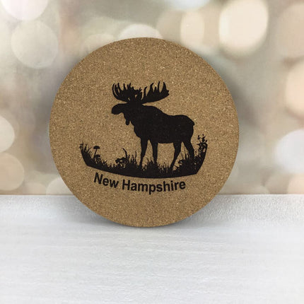 MOOSE NH 7.5" Round Cork Trivet