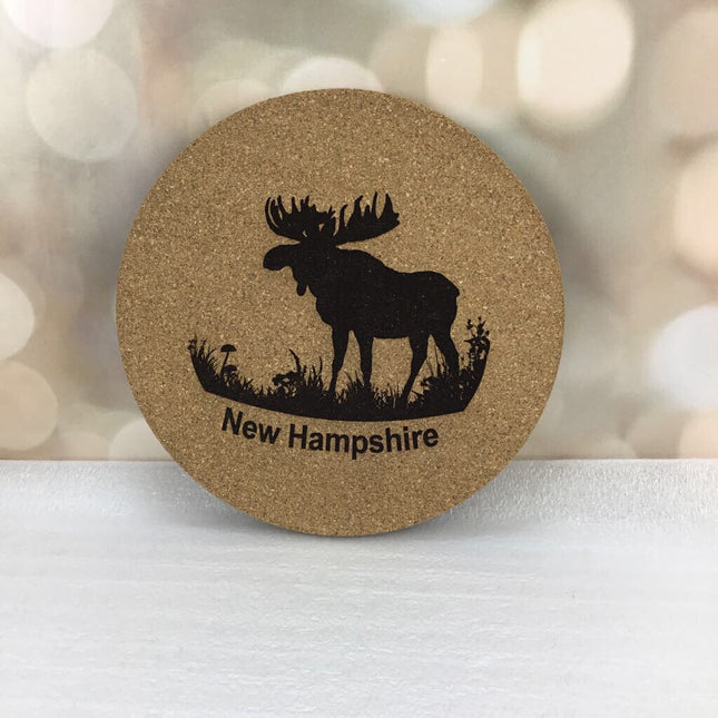 MOOSE NH 7.5" Round Cork Trivet