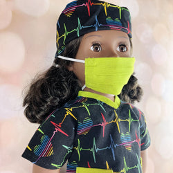BLACK SCRUB SET WITH SNEAKERS JEANETTES 18 INCH DOLL BEDDING AND CLOTHING - view 3