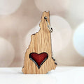 NH Shape Keychain with Epoxy Heart