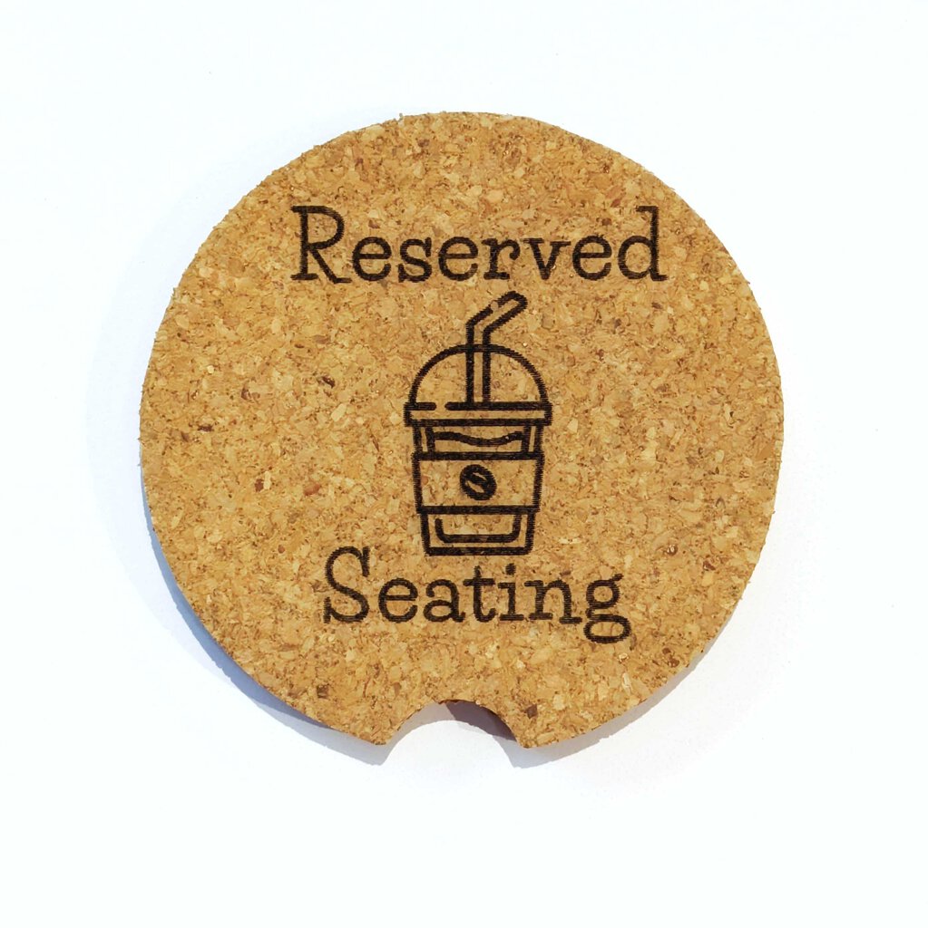 Cork Car Coaster CCC - Reserved Seating Iced Coffee