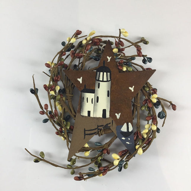 LIGHTHOUSE SM BERRY WREATH