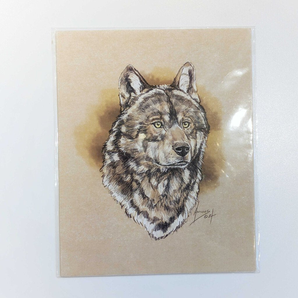 Toned Wolf Art Print