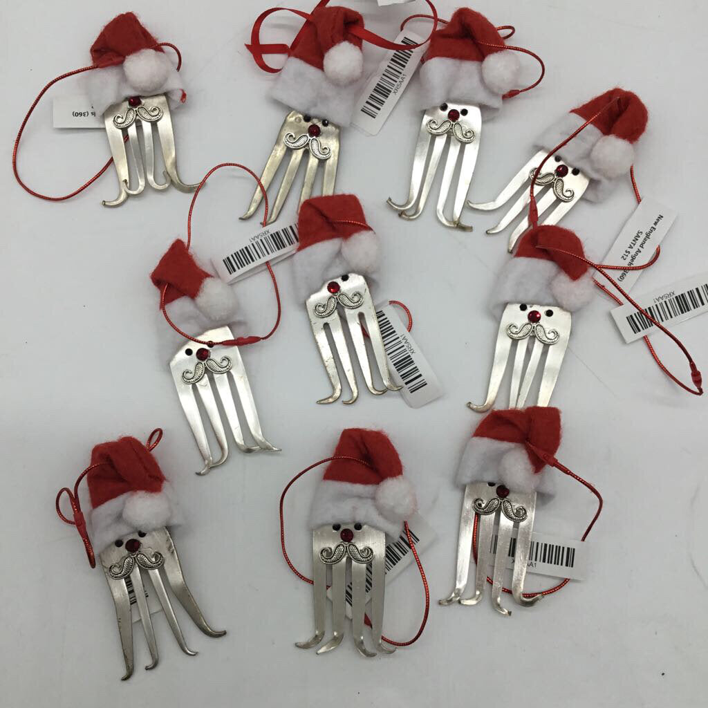 SANTA FORK ORNAMENT