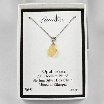 23OP2 OPAL 390 CT ARGENTIUM SILVER WRAPPED 20 RPSS BOX CHAIN