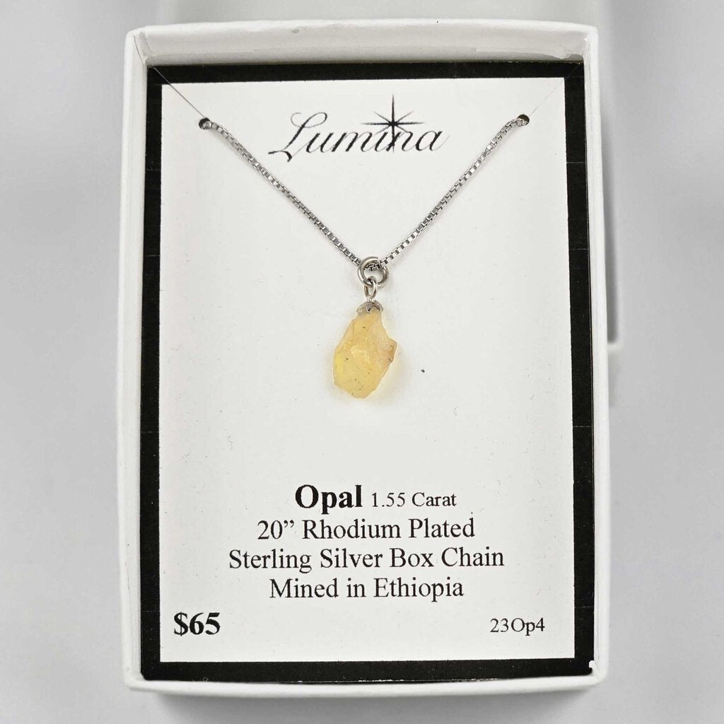 23OP2 OPAL 390 CT ARGENTIUM SILVER WRAPPED 20 RPSS BOX CHAIN