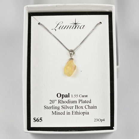 23OP2 OPAL 390 CT ARGENTIUM SILVER WRAPPED 20 RPSS BOX CHAIN