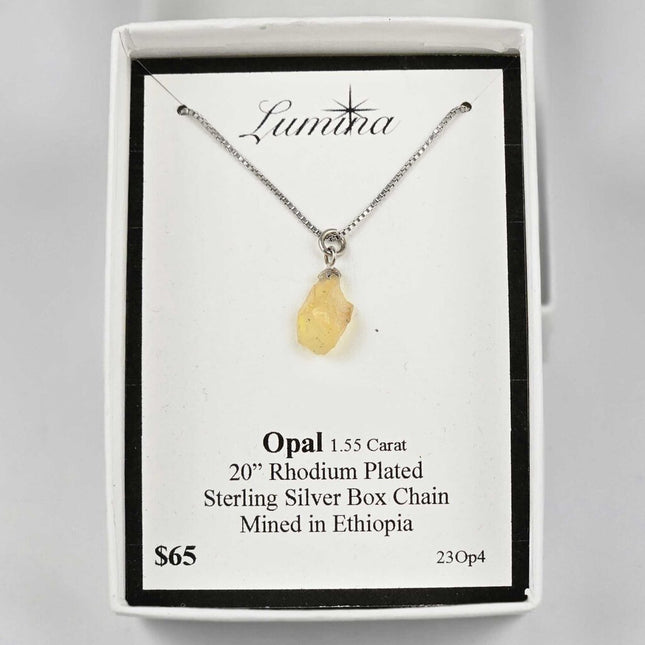 23OP2 OPAL 390 CT ARGENTIUM SILVER WRAPPED 20 RPSS BOX CHAIN