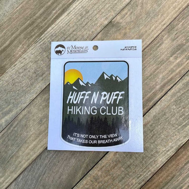 HUFF N PUFF HIKING CLUB STICKER