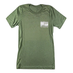 NH Mountain & Flag T-shirt - Military Green - view 2